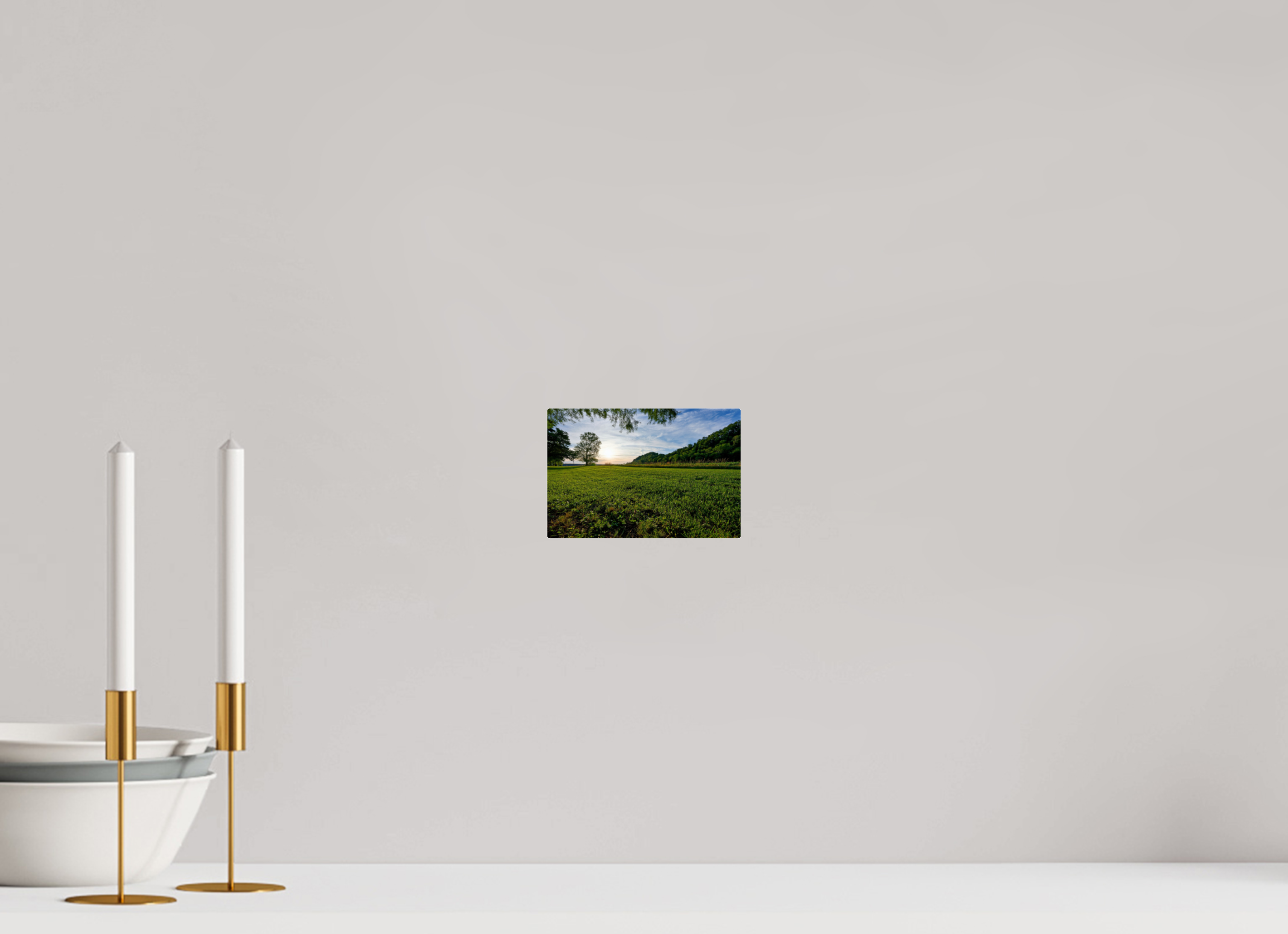 6 x 4″, Acrylic Glass Rounded Corners Lone Tree at Golden Hour