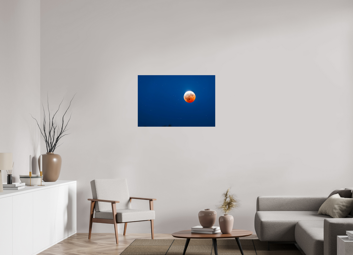 36 x 24″, ChromeLuxe HD Metal Print Rounded Conrners Almost Blood Moon