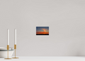 6 x 4″, Acrylic Glass Rounded Corners Fire in the Sky Over Silhouetted Hills