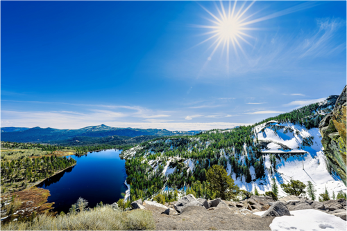 Main image Alpine Lake Overlook With Sunburst