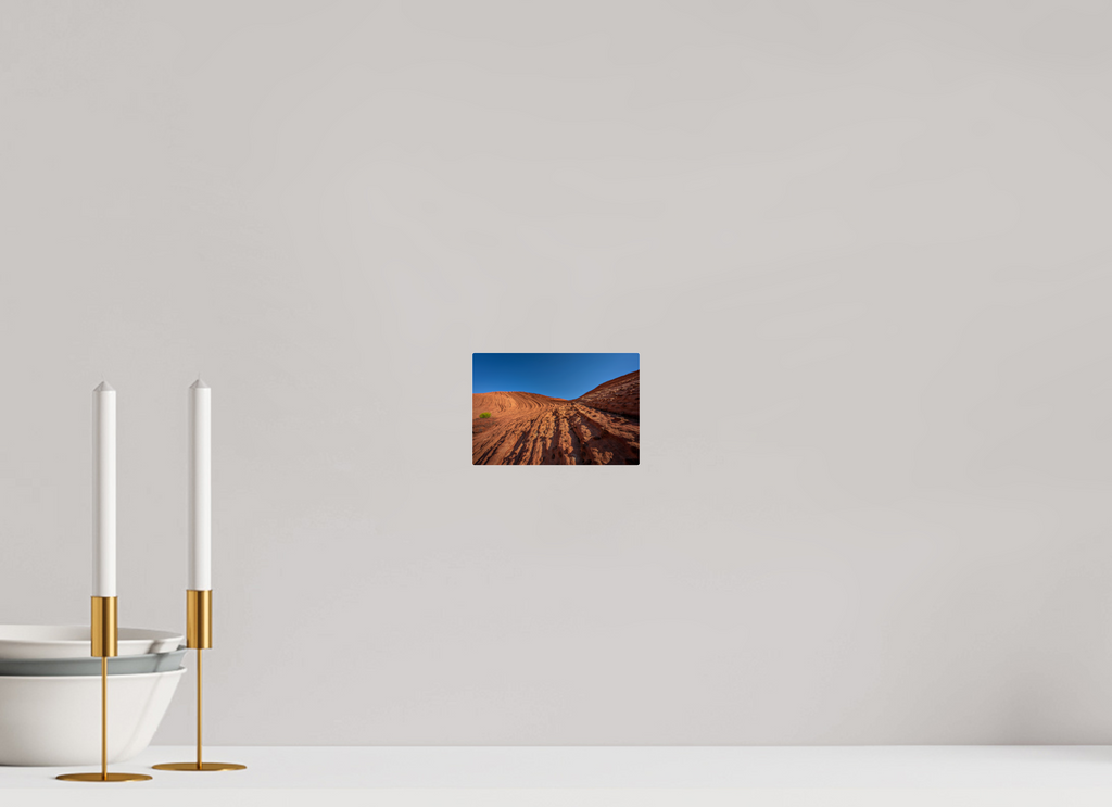 6 x 4″, Acrylic Glass Rounded Corners Sandstone Curves Under a Deep Blue Sky