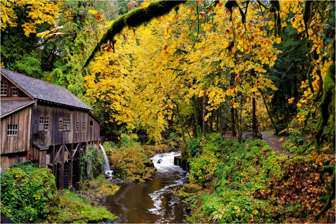 Main image Historic Gristmill in Autumn Color